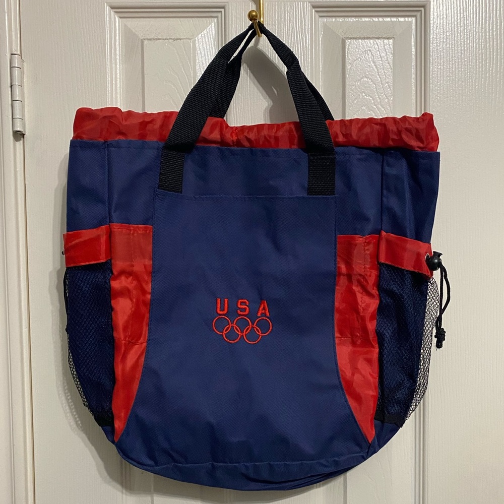 Official USA Olympics Drawstring Backpack Tote